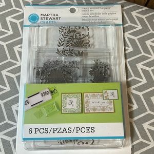 Martha Stewart stamp around the page stamp set